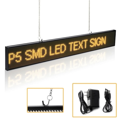 Leadleds Store Signs Scrolling Message Board Phone Programmable, 26 x 4 in
