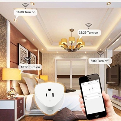 Smart Plug Wifi Outlet Compatible With Alexa, Echo, Google Home, Leadleds Mini Smart Socket with Timer Function, No Hub Required, 10A (2 pack)