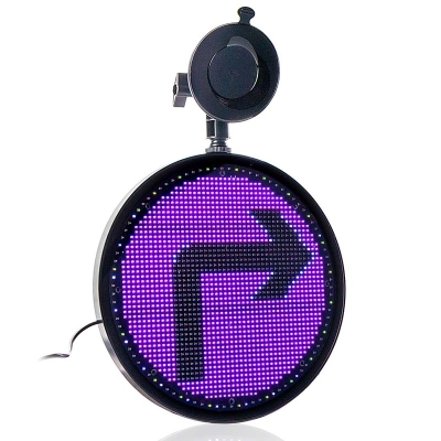 Leadleds 12V Led Car Sign Round Shaped Full Color Animation Led Display by Phone Program