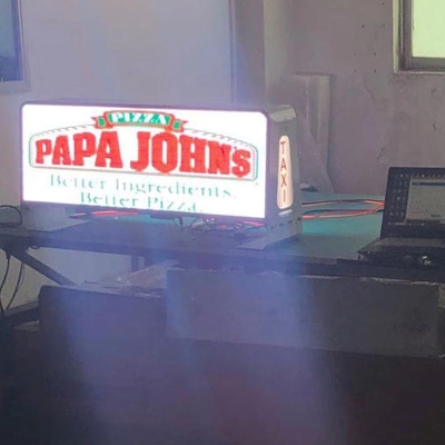 Leadleds Double Sided LED Car Signage Roof Mounted Display Mobile Advertising Solutions