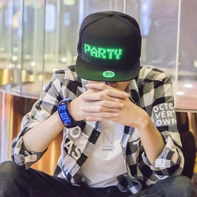 Leadleds Smart LED Message Hat DIY Your Own Slogan Novelty Bucket Hats