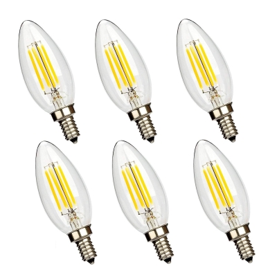 Candelabra LED Bulb Dimmable 4W E12 Candle Base LED Chandelier B11 Bulb 2700k, UL Listed