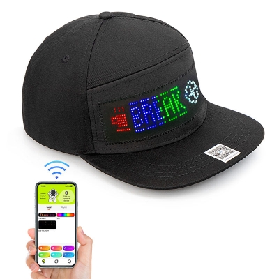 Leadleds Fixed Multicolor Led Sign Hat Scrolling Message by Bluetooth Program
