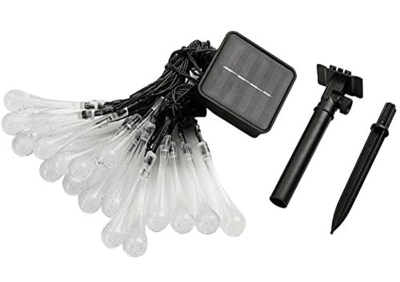 Leadleds Icicle Lights Solar Led String Light Water Drop Night Lamp for Garden Holiday Lighting