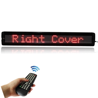 Leadleds Remote Programmable Led Sign Scrolling Message Board Multi language Business Sign, 26 x 4in