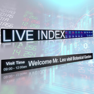 Leadleds Electronic Led Ticker Tape Display Board Digital Signage With SDK Docking Stock Market Finacial News