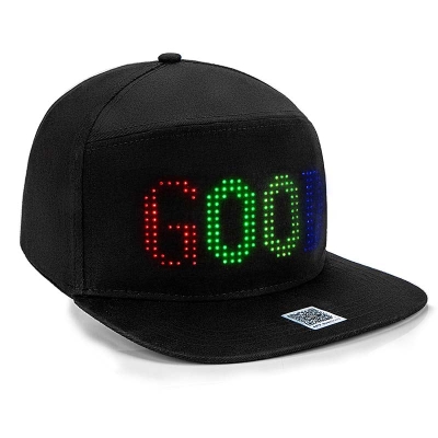 Leadleds Hat Led Scrolling 7 Colors Message Hip Hop Led Light Hats