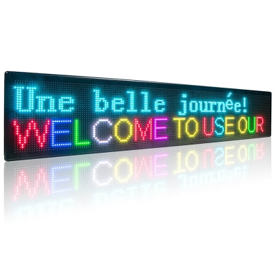 Leadleds Full Color Outdoor LED Programmable Sign With Light Sensor 162 inches