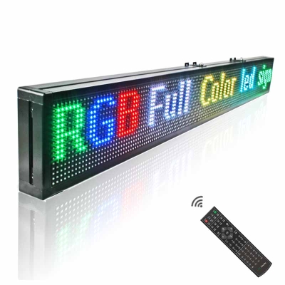 Leadleds 52in Scrolling Remote Control Led Sign Board Color Message Board Animation Open Sign