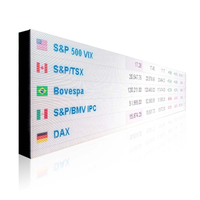 Leadleds 9.4Ft Led Ticker Board Live Stock Display Board RGB Digital Signage With SDK Docking Stock Market Finacial News