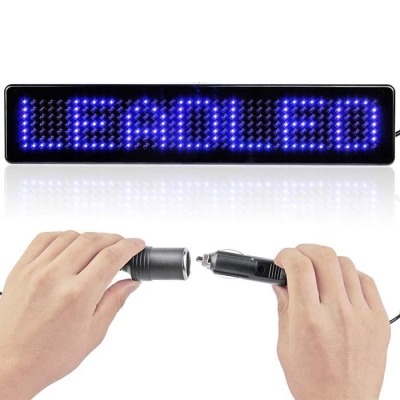 23cm 12V LED Car Signs Remote Programmable Scrolling Message display Board Diy kit