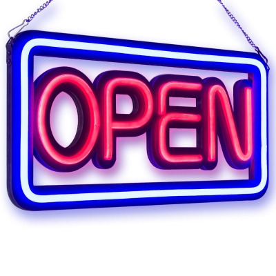 Leadleds Open Sign Neon Tube Style for Restaurant Store Salon