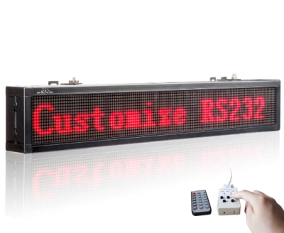 Leadleds LED Car Sign Board RS232 by Keypad Remote Control Message Display DC24V DC12V 100-240V