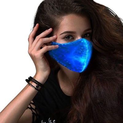 Leadleds LED Rave Mask 7C Luminous Light for Men Women Face Mask Music Party Halloween LightUp Mask