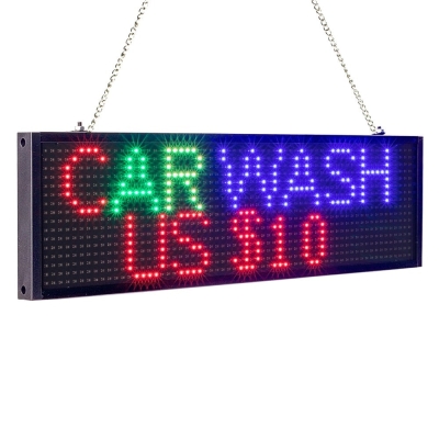 Leadleds Multicolor Electronic Signs Programmable Led Advertising Display 2 Lines Message