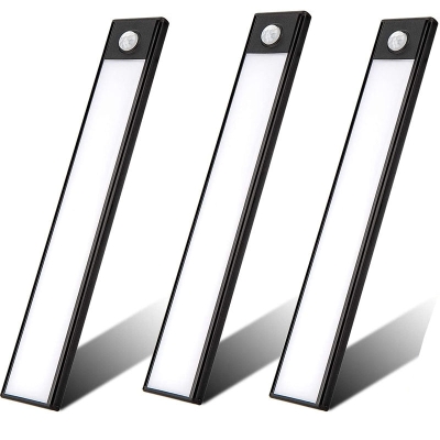 Leadleds Wall Cabinets Light USB Rechargeable Magnetic Motion Sensor Night Light, 3 Pack