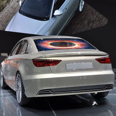 Leadleds Transparent Rear Window Car Sign LED Panel Full Color High Brightness