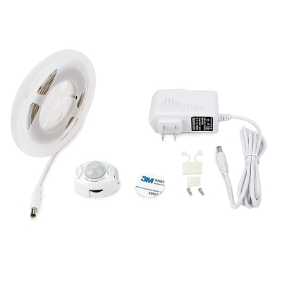 Leadleds Motion Activated Bed Light 4ft LED Strip with Motion Sensor and Power Adapter(Warm Soft Glow)