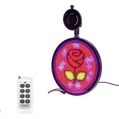 Leadleds 12v Led Car Display Smiley Face LED Car Sign LED Shop Sign Vehicle LED Display Board Preset 8 Remote Control Message
