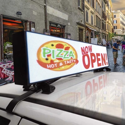 Leadleds Programmable Neon LED Topper Roofsign Full Color Picture Text Display Board