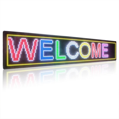 Leadleds Full Color Outdoor LED Programmable Sign With Light Sensor 162 inches