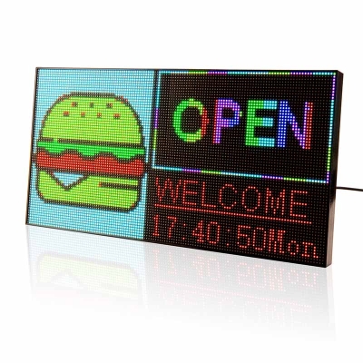 Leadleds DC5V Foldable Led Open Neon Sign Board Programmable with USB Power Cable