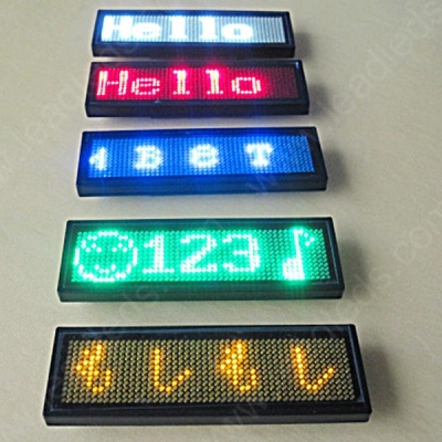 Leadleds Magnetic led badge with Programmable scrolling text message