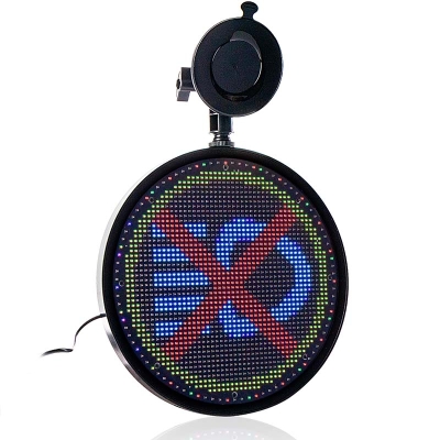 Leadleds 12v Led Car Display Smiley Face LED Car Sign LED Shop Sign Vehicle LED Display Board Preset 8 Remote Control Message