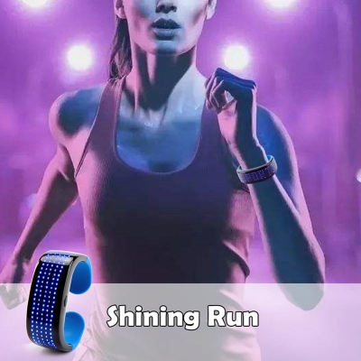 Leadleds LED Glowing Bracelet LED Slap Bracelet Glow in The Dark Sports Event Wristbands, 2-Pack