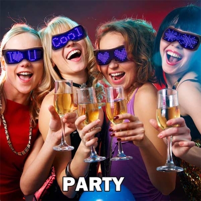 Leadleds Customizable Bluetooth LED Glasses Display Messages, Animation, Drawings for Fun