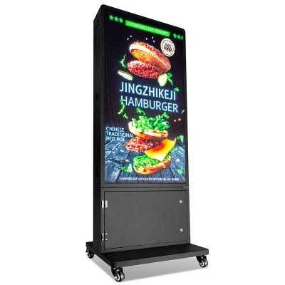 Leadleds Outdoor Sidewalk Sign Battery Powered HD LED Display Programmable