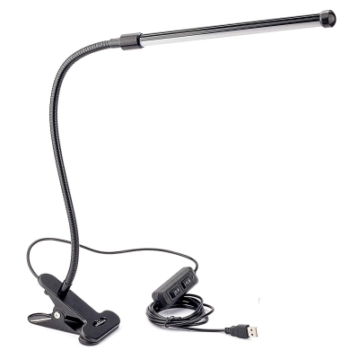 Leadleds LED Clip on Light Dimmable Reading Lights Flexible Gooesneck, USB Cord 2 Lighting Modes