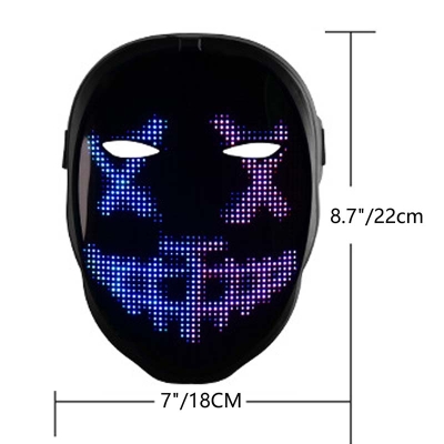 Leadleds Led Face Mask Programmable Automatic Induction Switch Luminous Mask