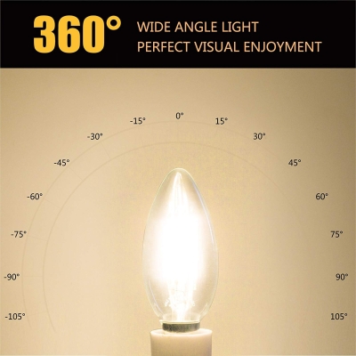 Candelabra LED Bulb Dimmable 4W E12 Candle Base LED Chandelier B11 Bulb 2700k, UL Listed