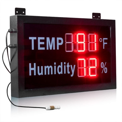 Leadleds Outdoor Temperature and Humidity Display Industrial Thermometer and Humidity Instrument Large