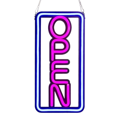 Leadleds Led Open Sign Bright Pink and Blue Color for Kebab Bar Café Restaurant Beer Salon