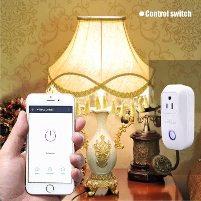 Leadleds Wi-Fi Smart Socket Outlet US Plug, Turn ON/OFF Electronics from Anywhere, Works with Smart Phone