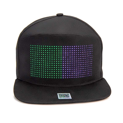 Leadleds Hat Led Scrolling 7 Colors Message Hip Hop Led Light Hats
