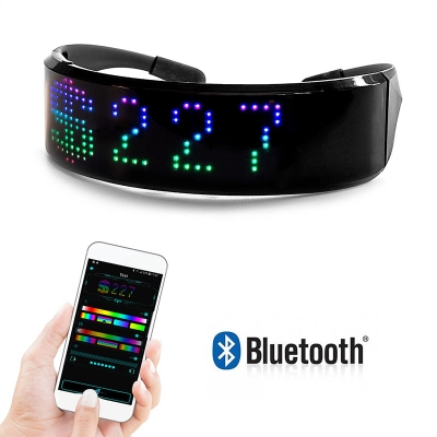 Leadleds Led Glasses Party Full Color Programmable Scrolling Message Cool Display for DJ EDM Club