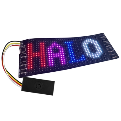 Leadleds Rechargeable LED Sign Flexible Programmable Scrolling Multicolor Messages