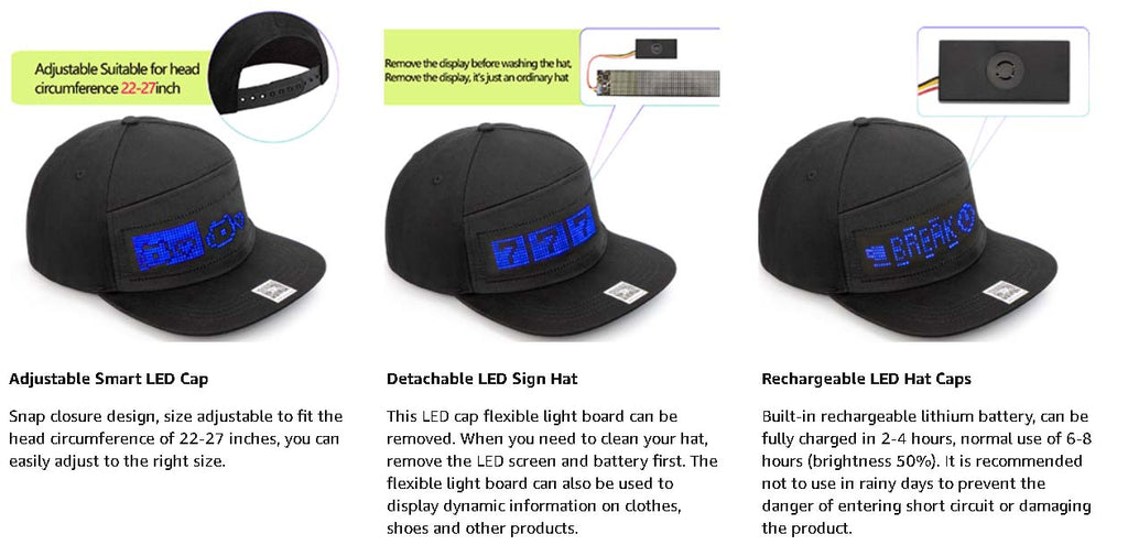 led caps for kids