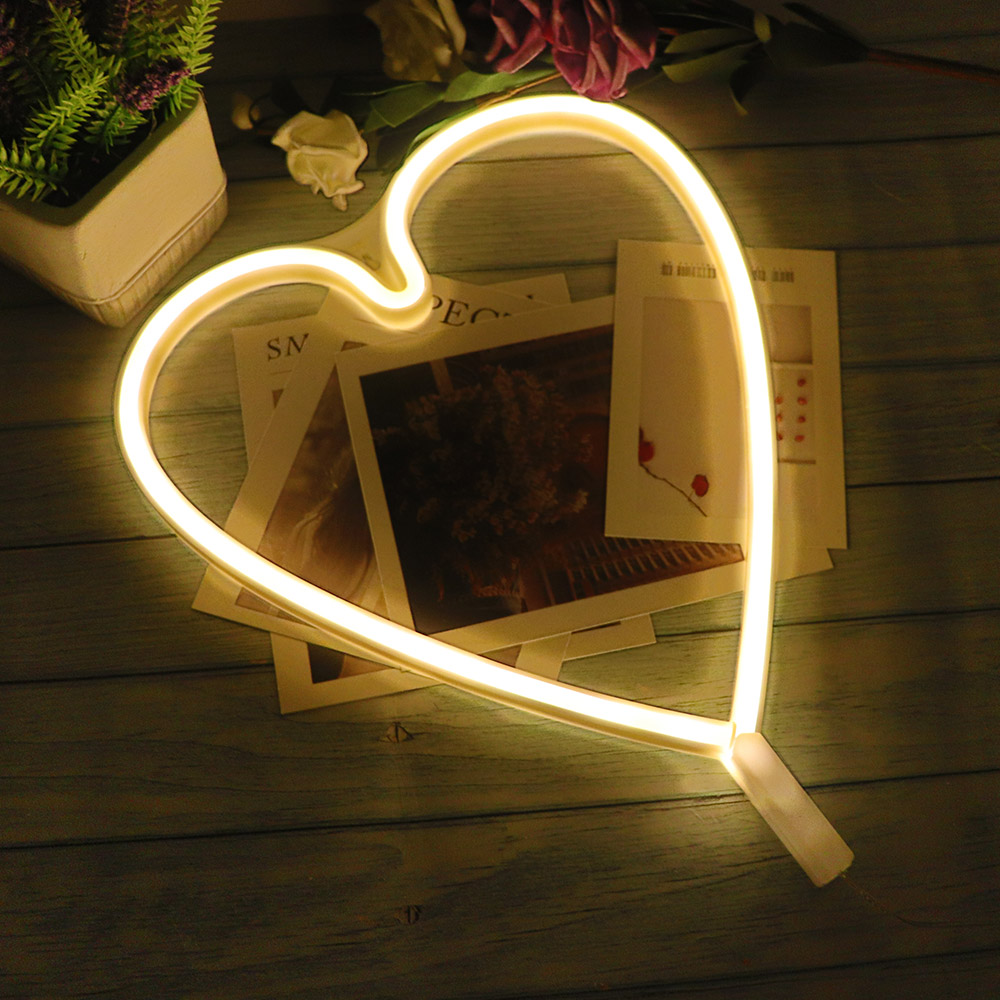 Leadleds Creative LED Neon Light Sign LOVE HEART Wedding Party Decoration Neon Lamp
