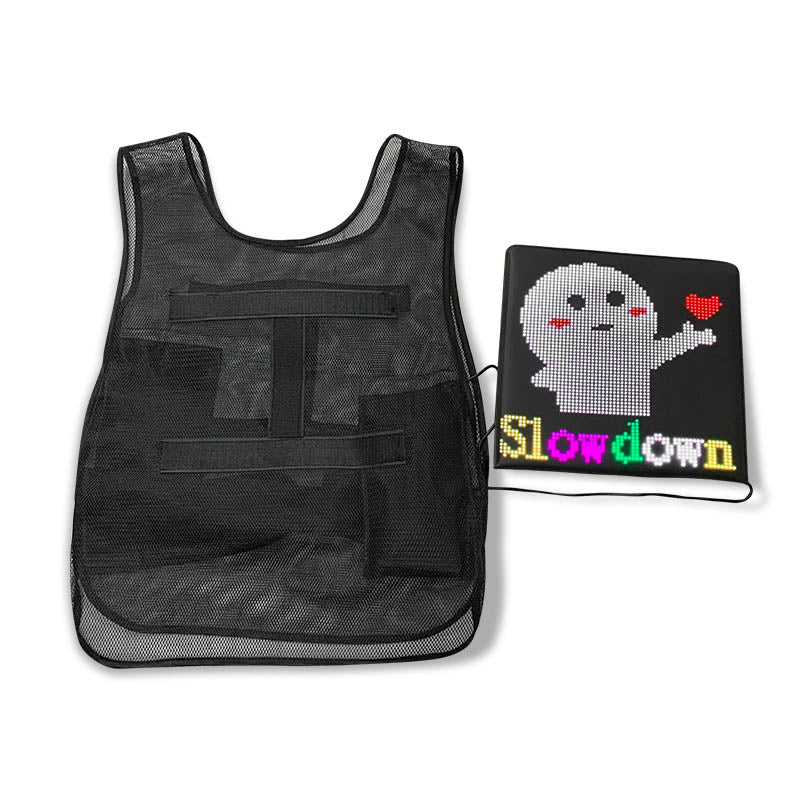 led vest programmable display screen