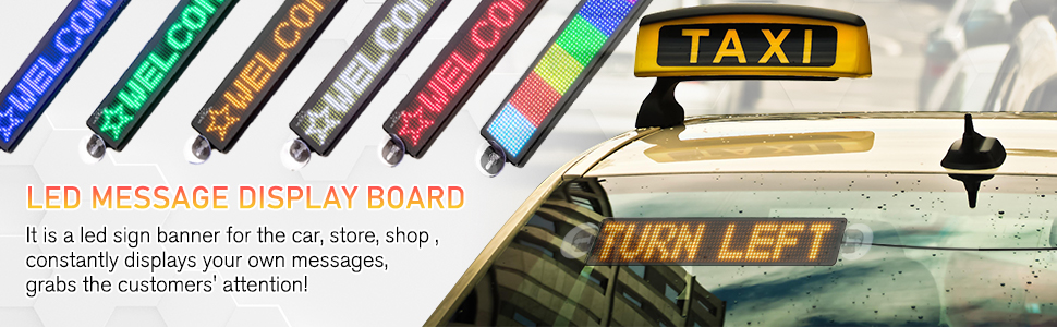 led taxi sign