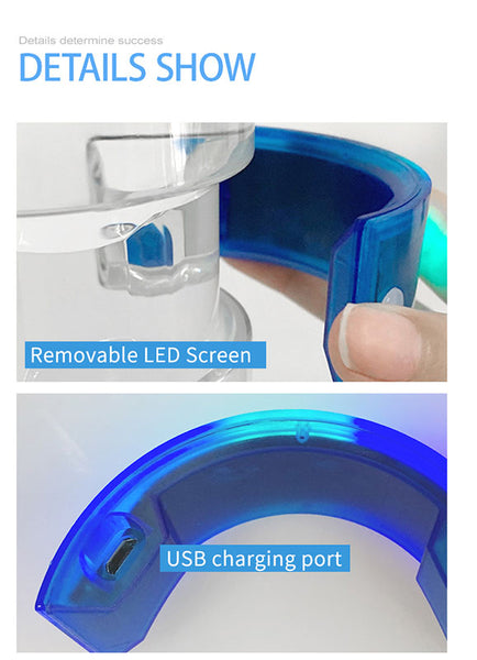 Outdoor Portable Water Bottle with Bluetooth Rechargeable LED Display Promotional Gift Water Bottle Advertising LED Screen