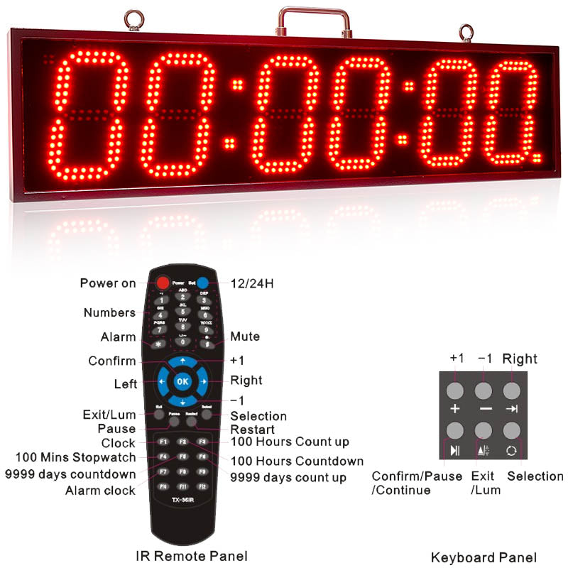 Large LED clock for visibility