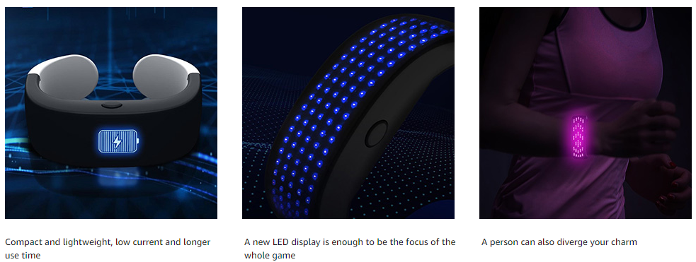 Battery Powered Scrolling LED Bracelet